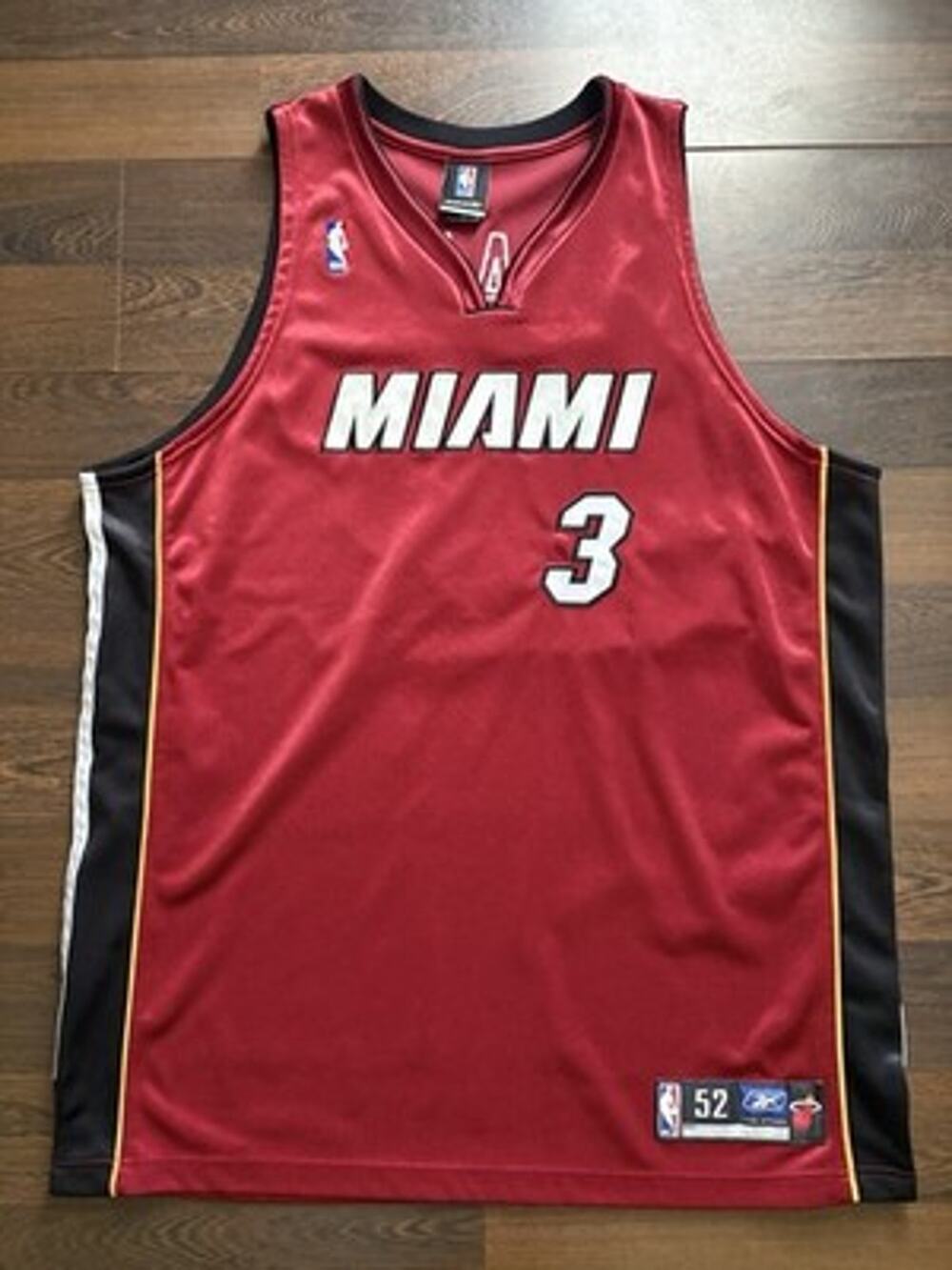 Dwyane Wade Miami Heat Reebok Authentic Jersey Size 52